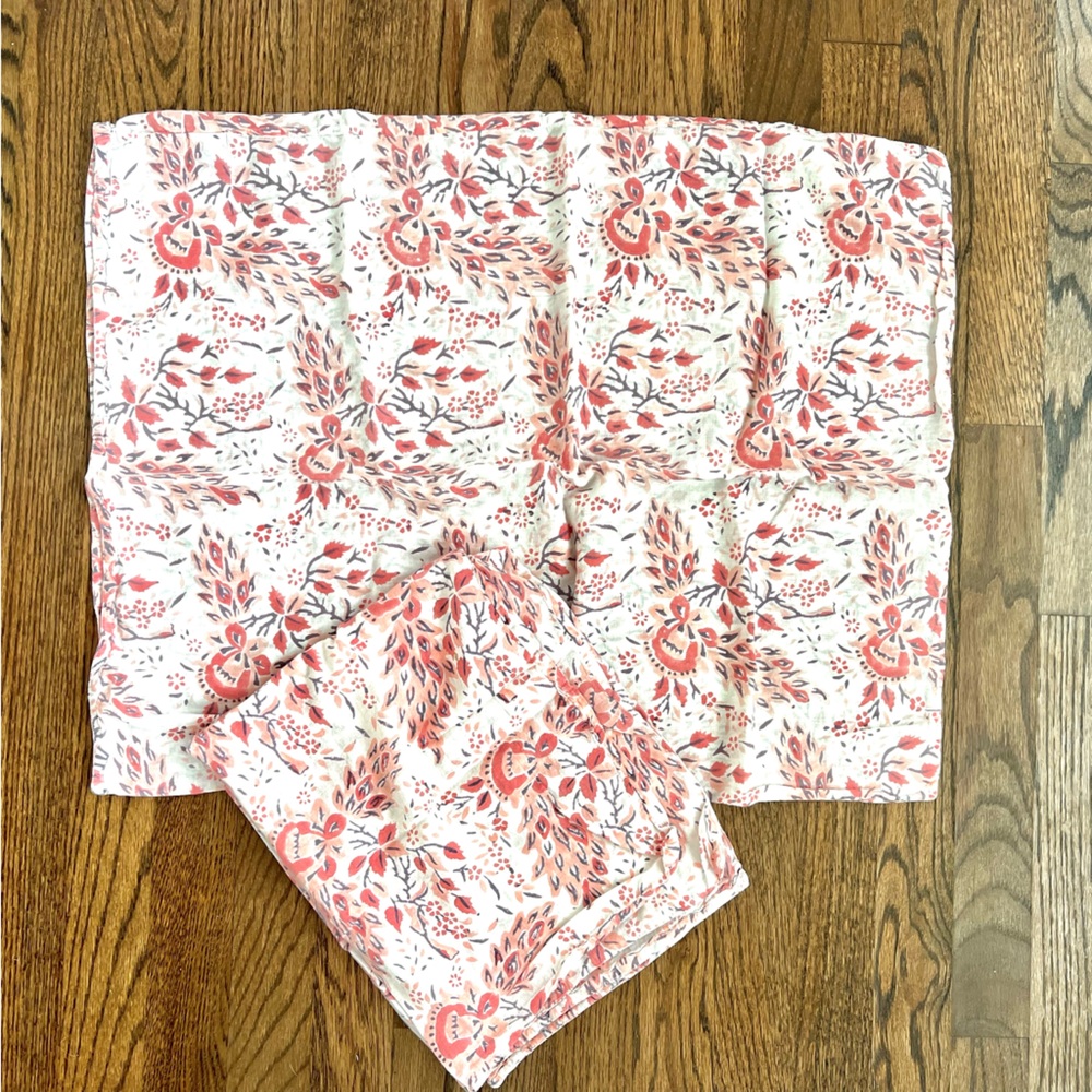 Pair of Kerry Cassill floral cotton pillowcases